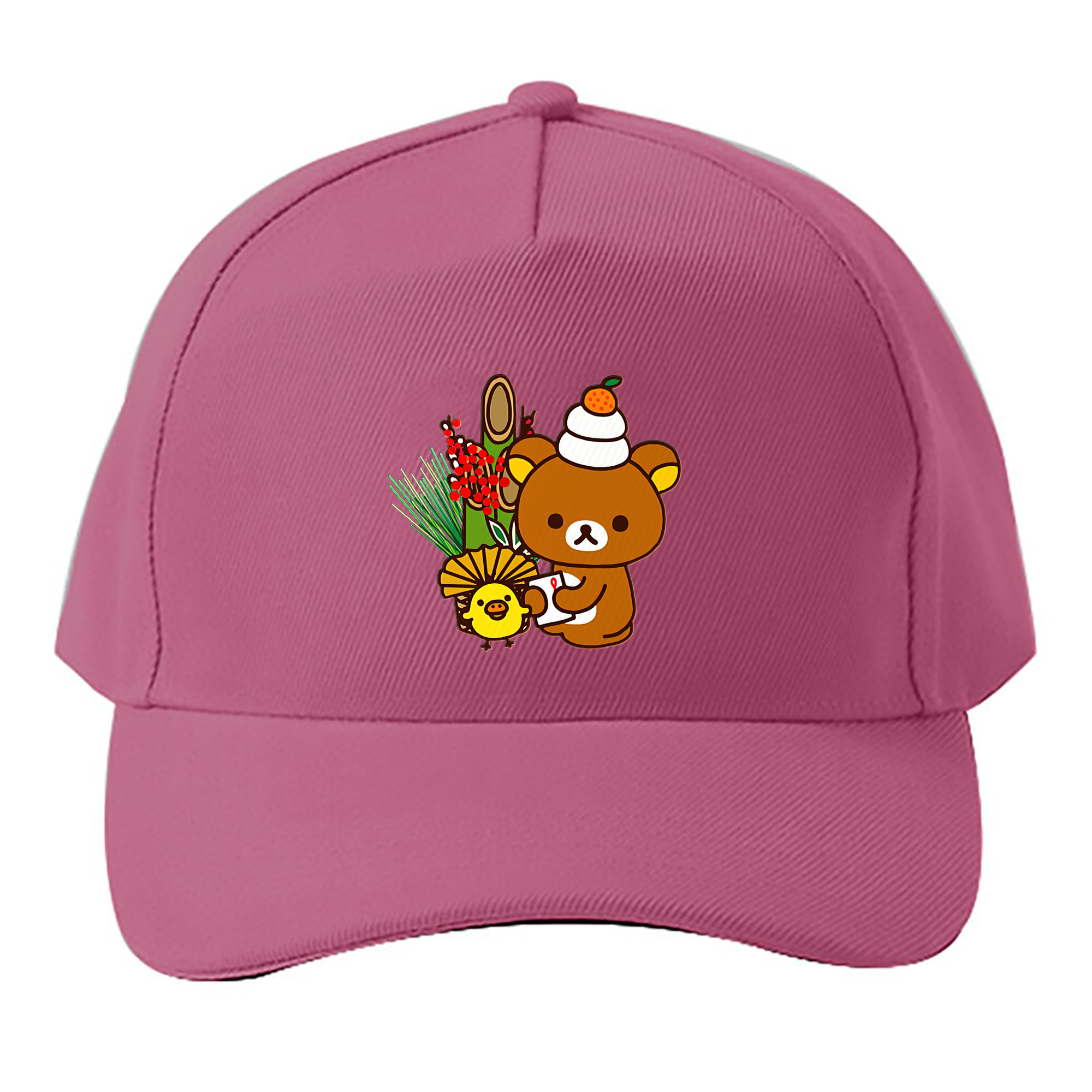 （画像用） リラックマ リラックマ キイロイトリ Rilakkuma Korilakkuma Kiiroitori ベースボールキャップ 綿100％ 男女兼用 帽子 スポーツ
